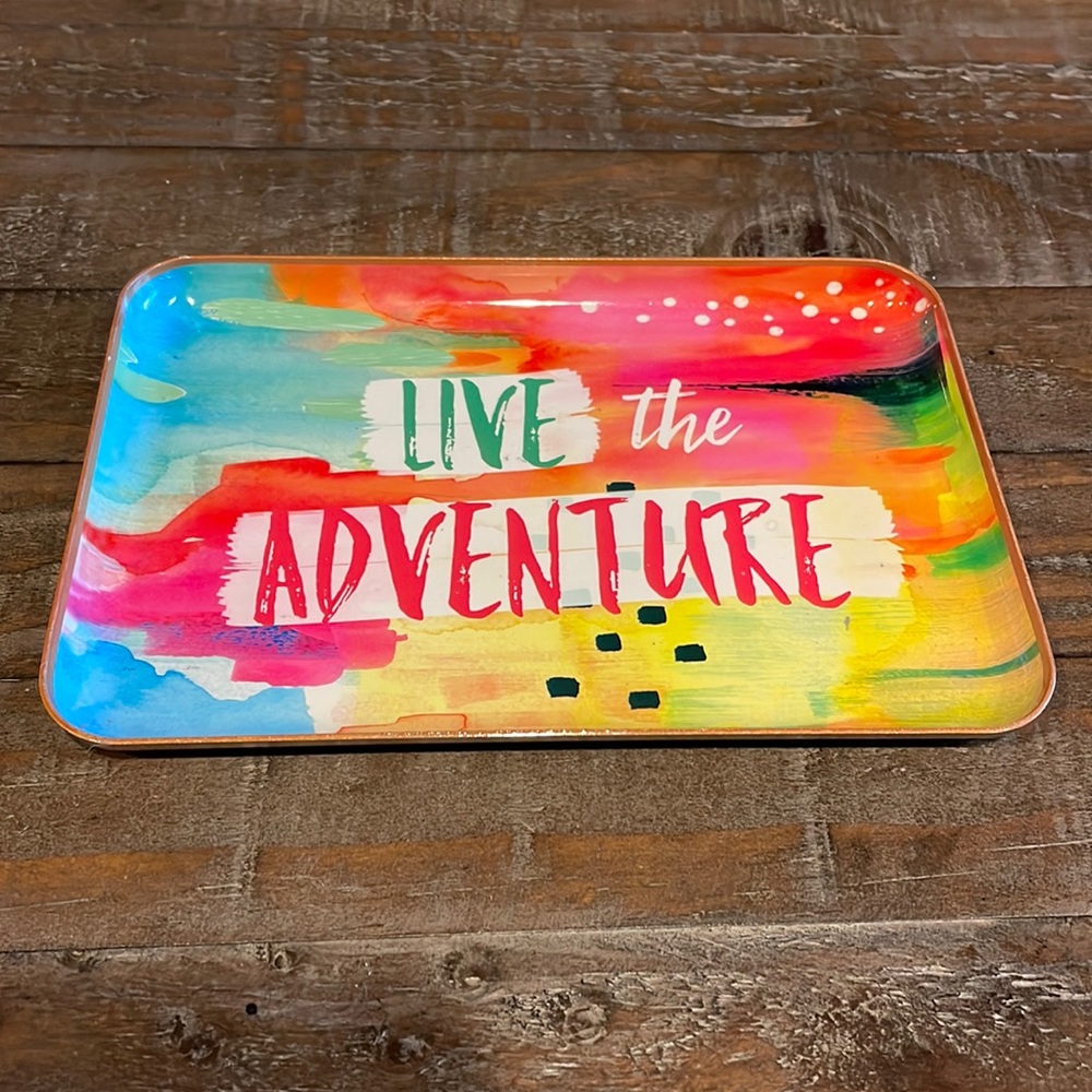 Live the Adventure Metal Catch All Tray